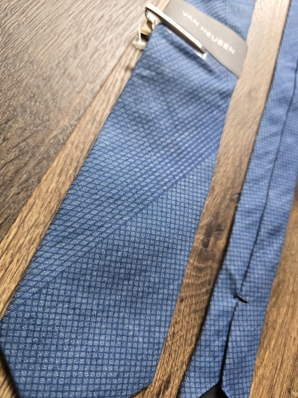 Van Heusen Men's Blue Textured Cotton Tie